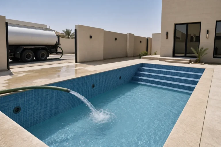 تعبئة مسبح فيلا بالماء من وايت ماء